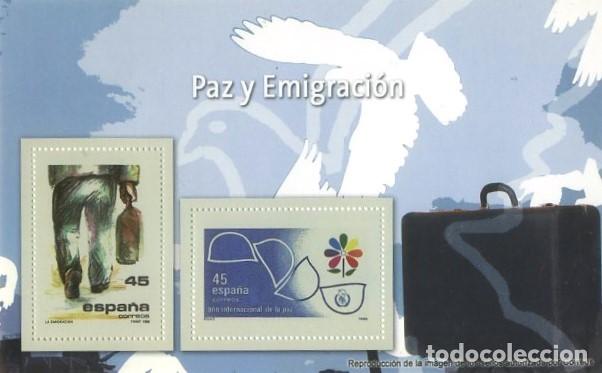 Stamps: REPRODUCCION HOJA BLOQUE DE SELLOS, PAZ Y EMIGRACION. SELLO-742