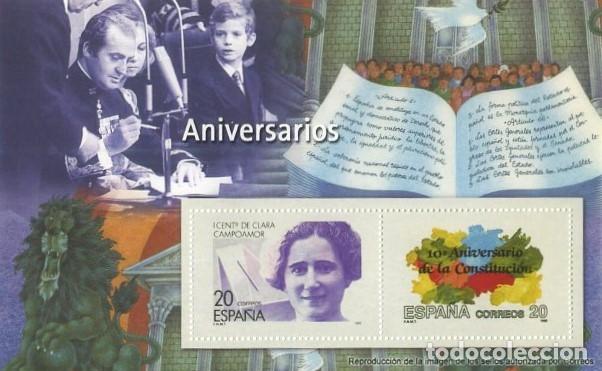 Stamps: REPRODUCCION HOJA BLOQUE DE SELLOS, ANIVERSARIOS. SELLO-744