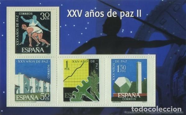 Stamps: REPRODUCCION HOJA BLOQUE DE SELLOS, XXV A&Ntilde;OS DE PAZ II. SELLO-748