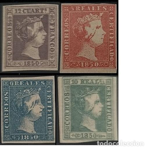 Sellos: Edifil 2-5 serie completa sellos nuevo Espa&ntilde;a 1950 Isabel II