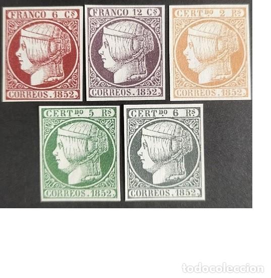 Sellos: Edifil 12-16 serie completa sellos nuevo Espa&ntilde;a 1952 Isabel II