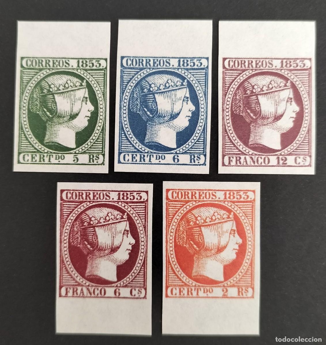 Sellos: Edifil 17-21 serie completa sellos nuevo Espa&ntilde;a 1953 Isabel II