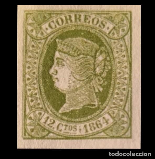 Selos: Edifil 65 sellos nuevo Espa&ntilde;a 1864 Isabel II