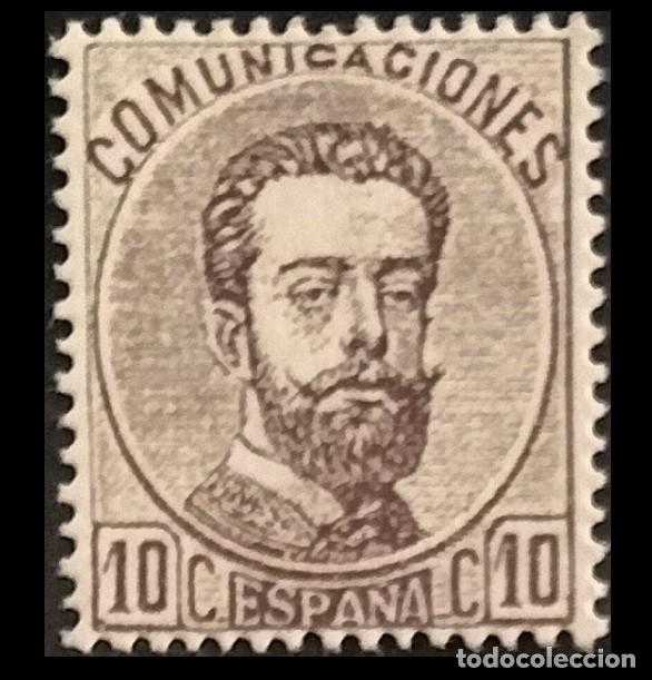 Stamps: Edifil 120 sello nuevo Espa&ntilde;a 1872 Cifras y Amadeo I