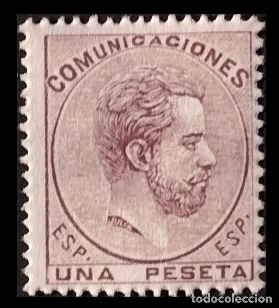 Sellos: Edifil 127 sello nuevo Espa&ntilde;a 1872 Cifras y Amadeo I