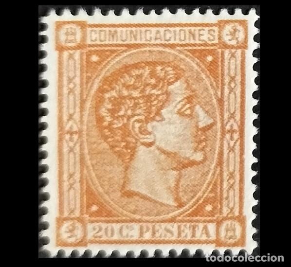 Sellos: Edifil 165 sello nuevo Espa&ntilde;a 1875 Alfonso XII