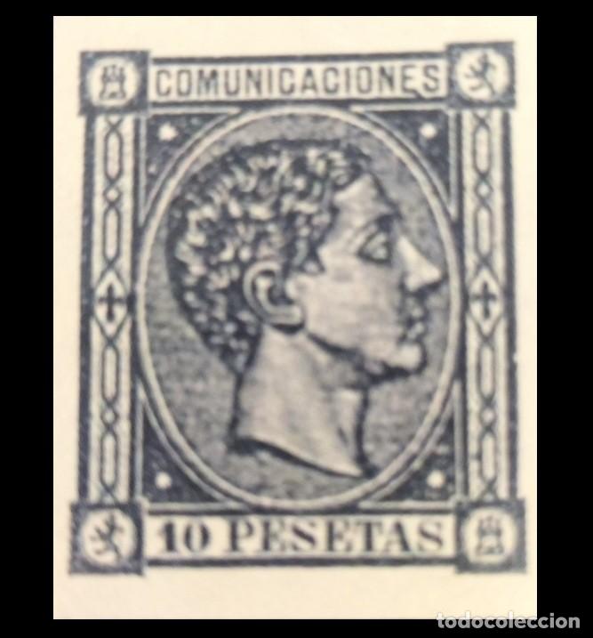 Sellos: Edifil 171 VARIEDAD SIN DENTAR sello nuevo Espa&ntilde;a 1875 Alfonso XII