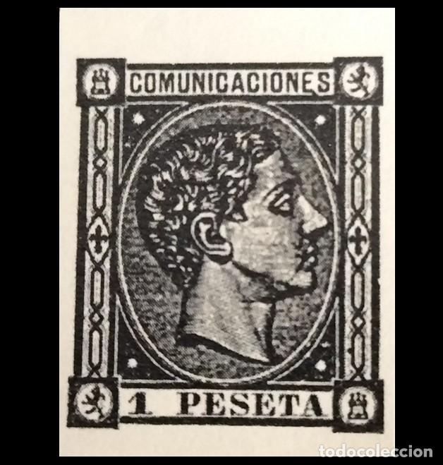 Sellos: Edifil 169 VARIEDAD SIN DENTAR sello nuevo Espa&ntilde;a 1875 Alfonso XII
