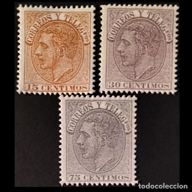 Sellos: Edifil 210-212 serie completa sellos nuevos Espa&ntilde;a 1882 Alfonso XII