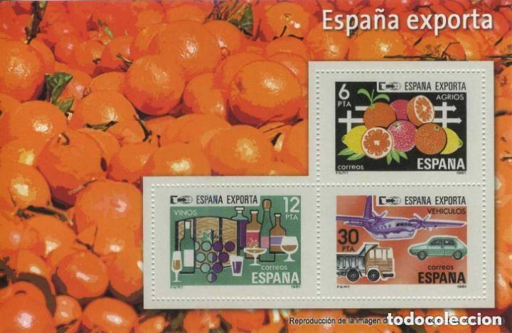 Sellos: REPRODUCCI&Oacute;N HOJA BLOQUE ESPA&Ntilde;A EXPORTA. EL MUNDO. SELLO-489