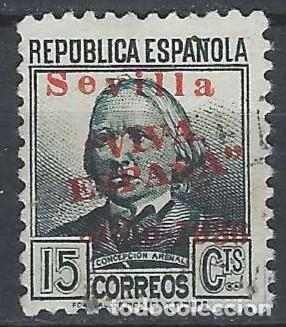 Sellos: ESPA&Ntilde;A 1936-38 - PERSONAJES - FALSO FILATELICO - USADO