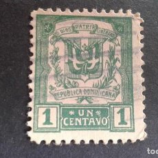 Sellos: REPÚBLICA DOMINICANA,1924-1930,ESCUDO,YVERT 207,SCOTT 233,USADO,(LOTE AG)