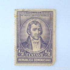 Sellos: SELLO POSTAL ANTIGUO REPUBLICA DOMINICANA 1936 1/2 C JOSÉ NUÑEZ DE CÁCERES - CONMEMORATIVO