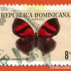 Sellos: REPUBLICA DOMINICANA. 1966. MARIPOSA. SIDERONE NEMESIS. Lote 304322863