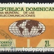 Sellos: DOMINICANA 1972 - DÍA INTERNACIONAL DE LAS TELECOMUNICACIONES, AÉREO - USADO. Lote 310506918