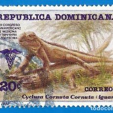 Sellos: REPUBLICA DOMINICANA. 1977. REPTILES. IGUANA. Lote 318594853