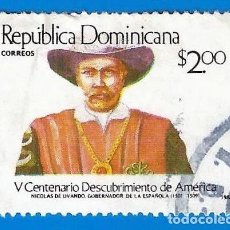 Sellos: REPUBLICA DOMINICANA. 1988. DESCUBRIMIENTO DE AMERICA. GOBERNADOR OBANDO. Lote 318595323