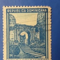 Sellos: SELLO USADO REPUBLICA DOMINICANA RUINAS IGLESIA DE SAN FRANCISCO