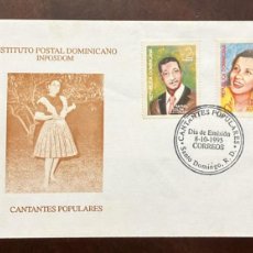Sellos: D)1995, DOMINICAN REPUBLIC, FIRST DAY COVER, POPULAR SINGERS ISSUE, WITH RAFAEL COLÓN STAMPS, 1918-1