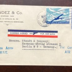 Sellos: D)1935, DOMINICAN REPUBLIC, LETTER CIRCULATED FROM THE DOMINICAN REPUBLIC TO GERMANY, AIR MAIL, WITH