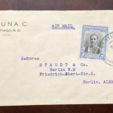 Sellos: D)1933, DOMINICAN REPUBLIC, LETTER CIRCULATED TO GERMANY, WITH STAMPS 3RD ANNIVERSARY OF THE REGIME