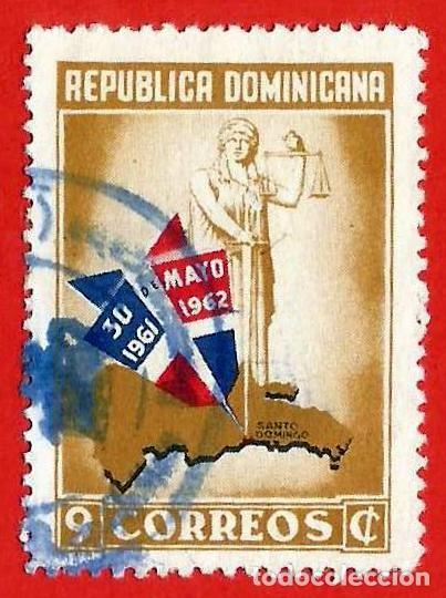 Sellos: Republica Dominicana. 1962. Scott # 562. 1er. Aniv. Fin de la Era Trujillo. Justicia