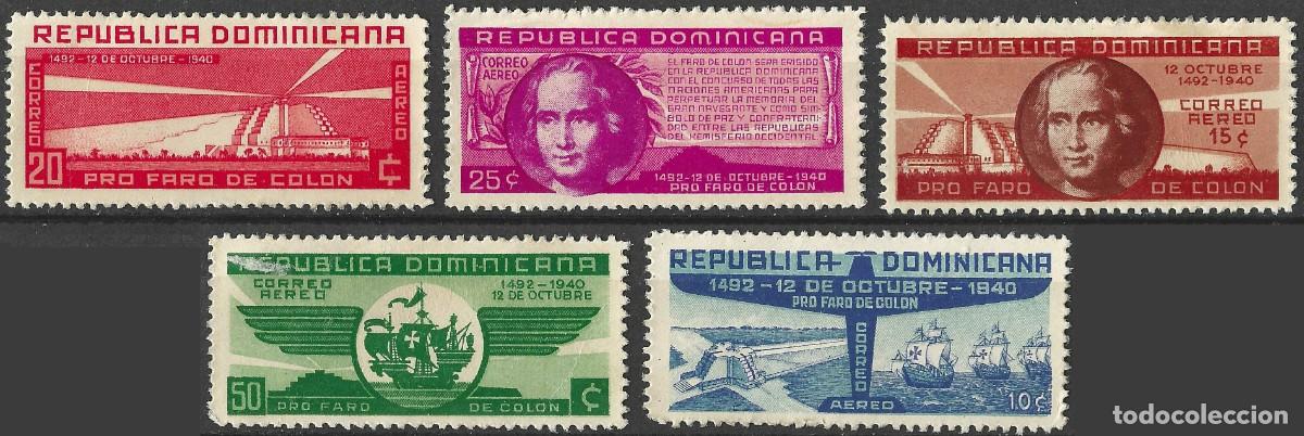 Sellos: DOMINICAN REPUBLIC/1940/MNG/SC#C35-C39/ DESCUBRIMIENTO DE AMERICA POR CRISTOBAL COLON/ FULL SET
