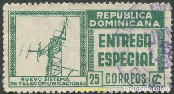 Sellos: 688196 USED DOMINICANA 1957 ANTENA DE RADIO,ENTREGA ESPECIAL