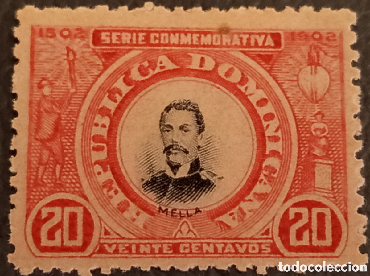 Sellos: Sello Rep&uacute;blica Dominicana 1902 - 20c Ram&oacute;n Mella - Scott #149 MH