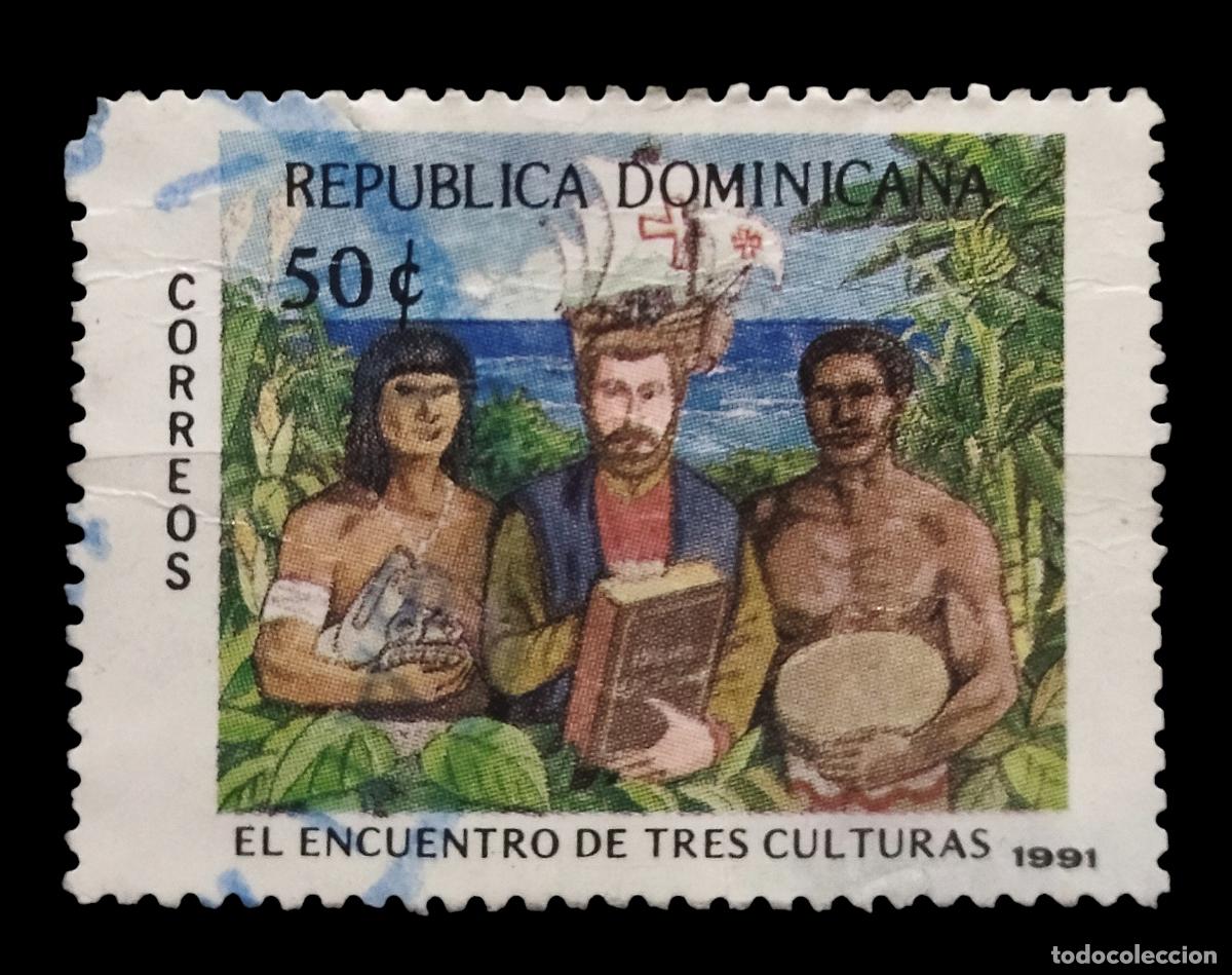 Sellos: REP&Uacute;BLICA DOMINICANA 1991 V Centenario del descubrimiento de Am&eacute;rica. USADO.