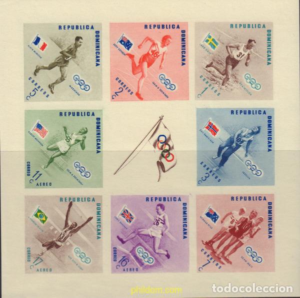 Sellos: 13348 MNH DOMINICANA 1957 16 JUEGOS OLIMPICOS VERANO MELBOURNE 1956