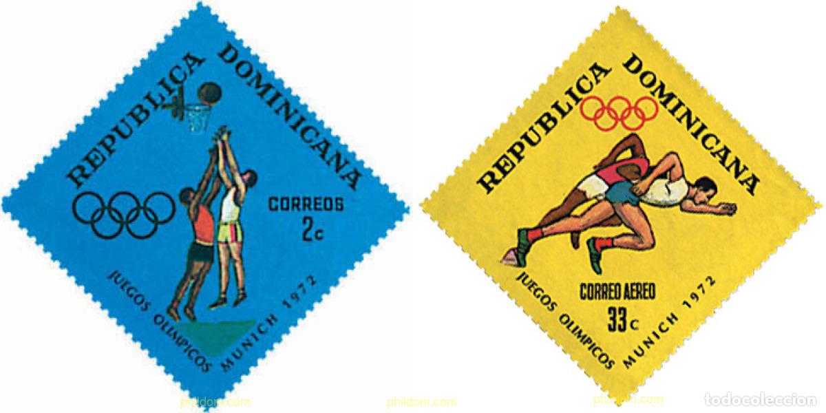 Sellos: 51942 MNH DOMINICANA 1972 20 JUEGOS OLIMPICOS VERANO MUNICH 1972