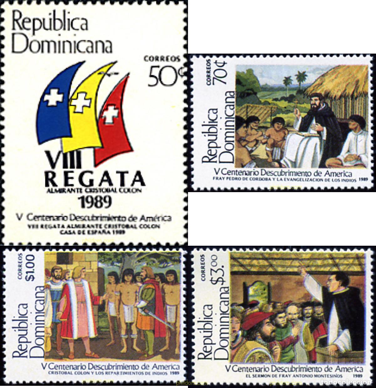 Sellos: 26882 MNH DOMINICANA 1989 REGATA DEL DECUBRIMIENTO.