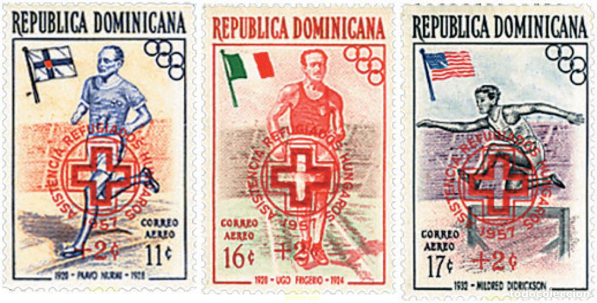Sellos: 624963 MNH DOMINICANA 1957 ASISTENCIA REFUGIADOS HUNGAROS