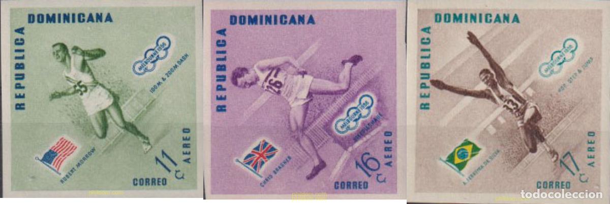 Sellos: 624960 MNH DOMINICANA 1957 16 JUEGOS OLIMPICOS VERANO MELBOURNE 1956