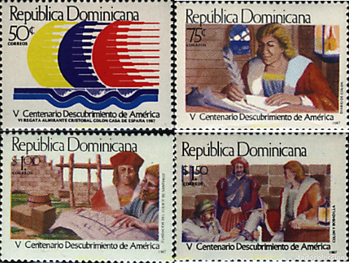Sellos: 41669 MNH DOMINICANA 1987 500 ANIVERSARIO DEL DESCUBRIMIENTO DE AMERICA