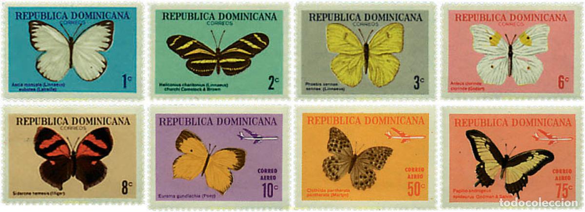 Sellos: 77192 MNH DOMINICANA 1966 MARIPOSAS