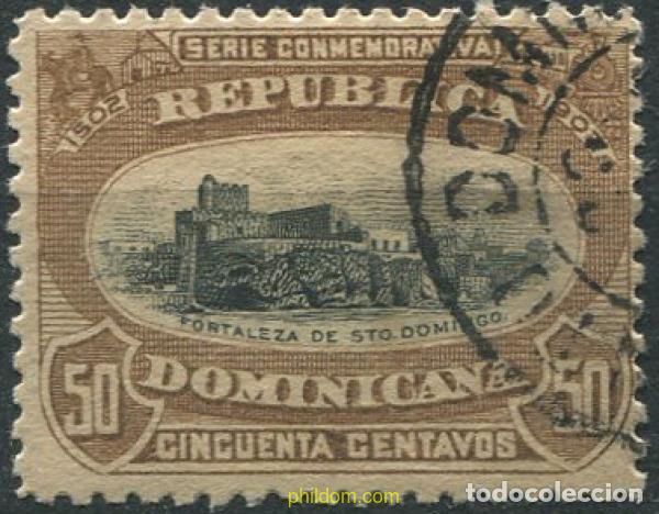 Sellos: 688369 USED DOMINICANA 1902 4 CENTENARIO DE LA FUNDACION DE SANTO DOMINGO