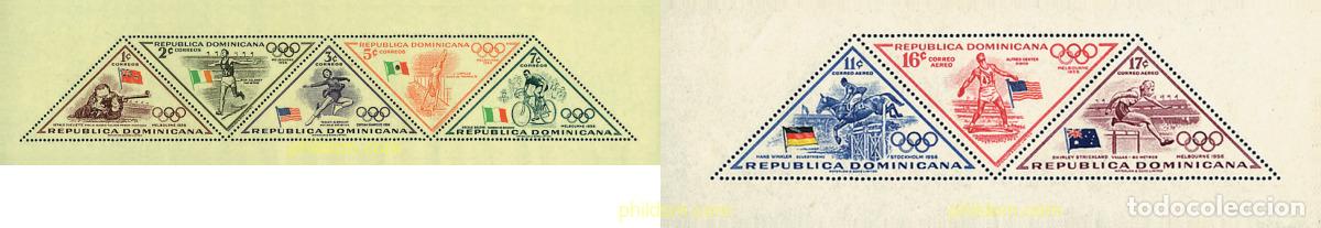Sellos: 72942 MNH DOMINICANA 1957 16 JUEGOS OLIMPICOS VERANO MELBOURNE 1956