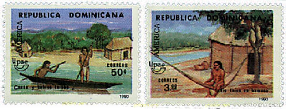 Sellos: 30988 MNH DOMINICANA 1990 AMERICA-UPAEP 1990 - EL MEDIO NATURAL QUE VIERON LOS DESCUBRIDORES