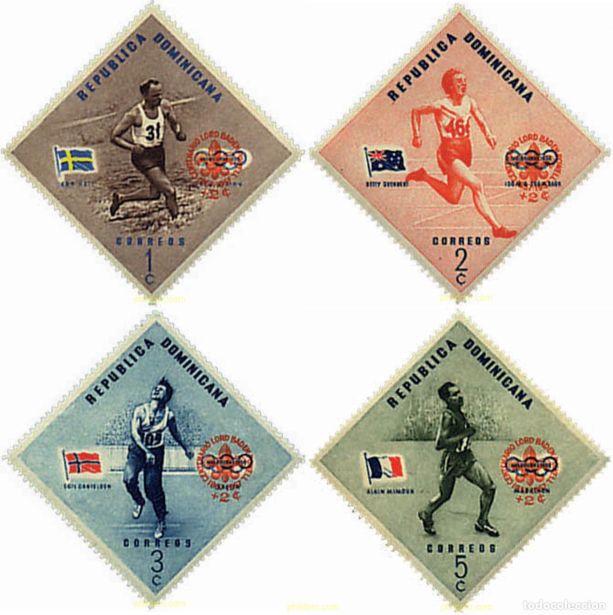 Sellos: 624975 MNH DOMINICANA 1957 CENTENARIO DEL NACIMIENTO DE LORD BADEN-POWELL