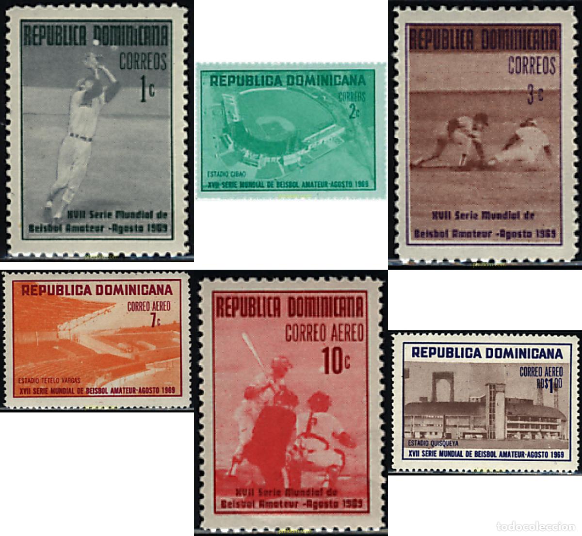 Sellos: 40683 MNH DOMINICANA 1969 CAMPEONATO DEL MUNDO DE BEISBOL