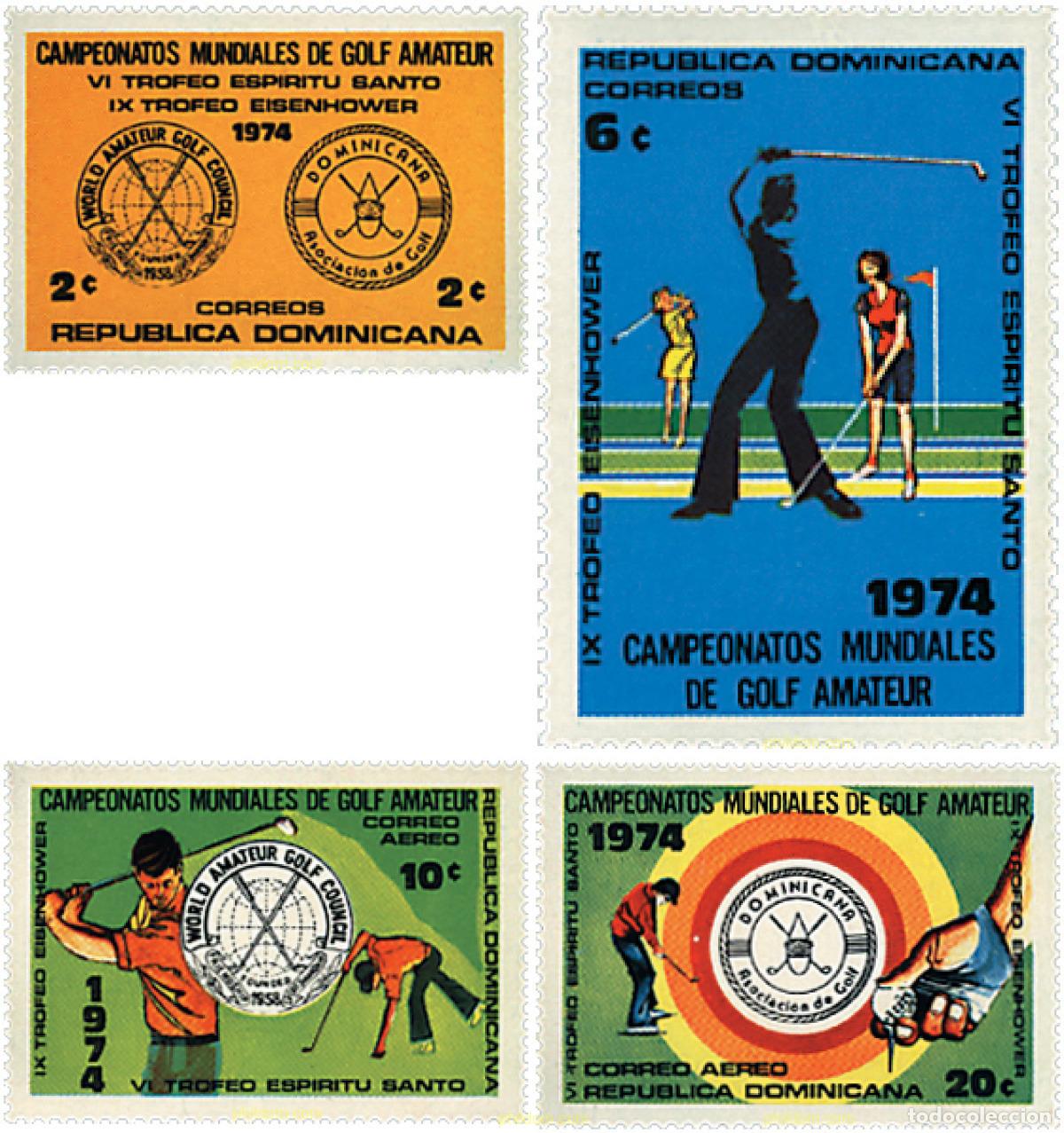 Sellos: 48211 MNH DOMINICANA 1974 CAMPEONATOS DEL MUNDO DE GOLF AMATEUR