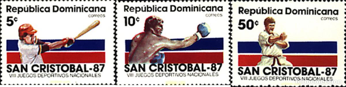 Sellos: 38915 MNH DOMINICANA 1987 8 JUEGOS DEPORTIVOS NACIONALES EN SAN CRISTOBAL