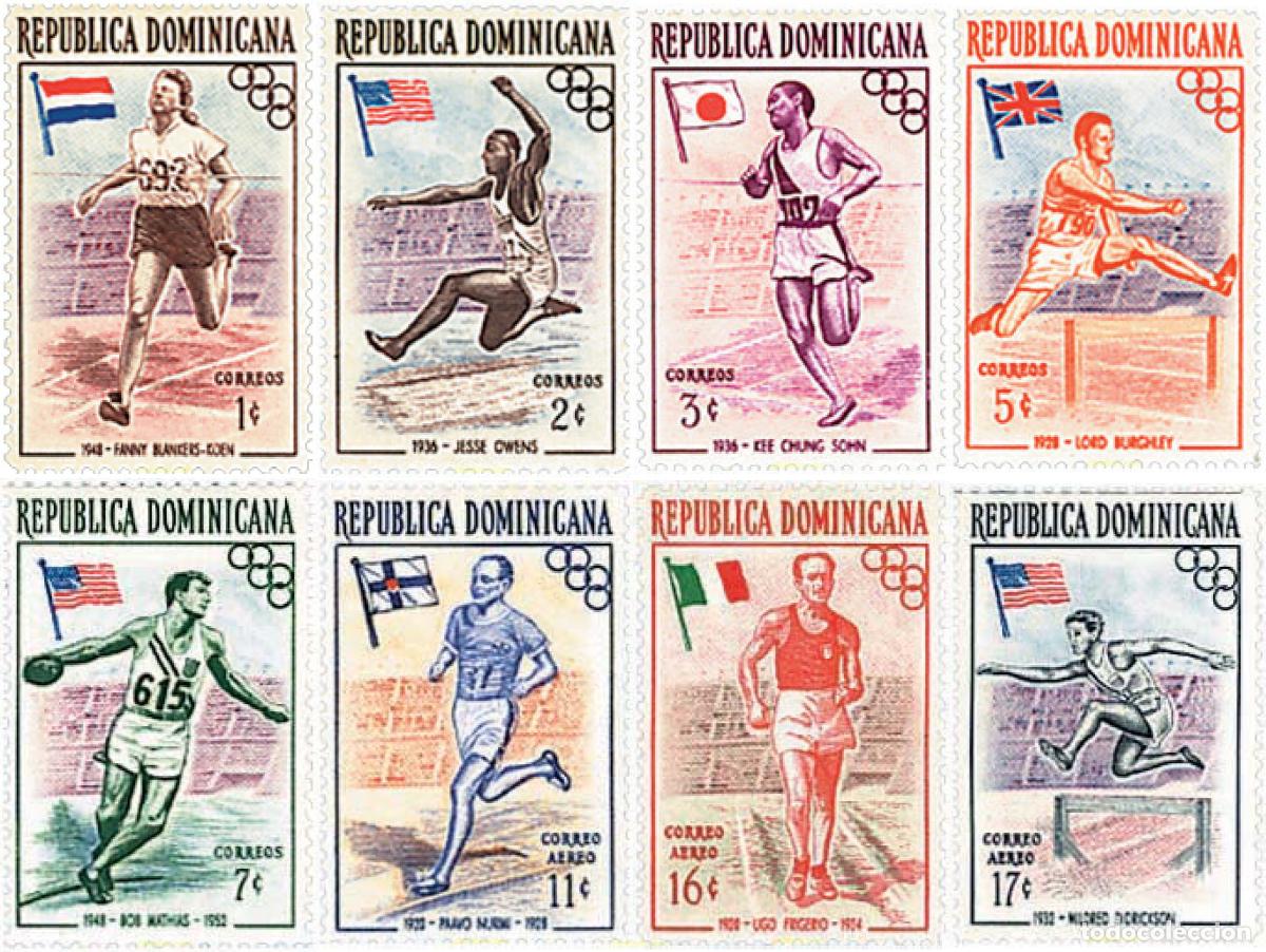 Sellos: 79304 MNH DOMINICANA 1957 16 JUEGOS OLIMPICOS VERANO MELBOURNE 1956
