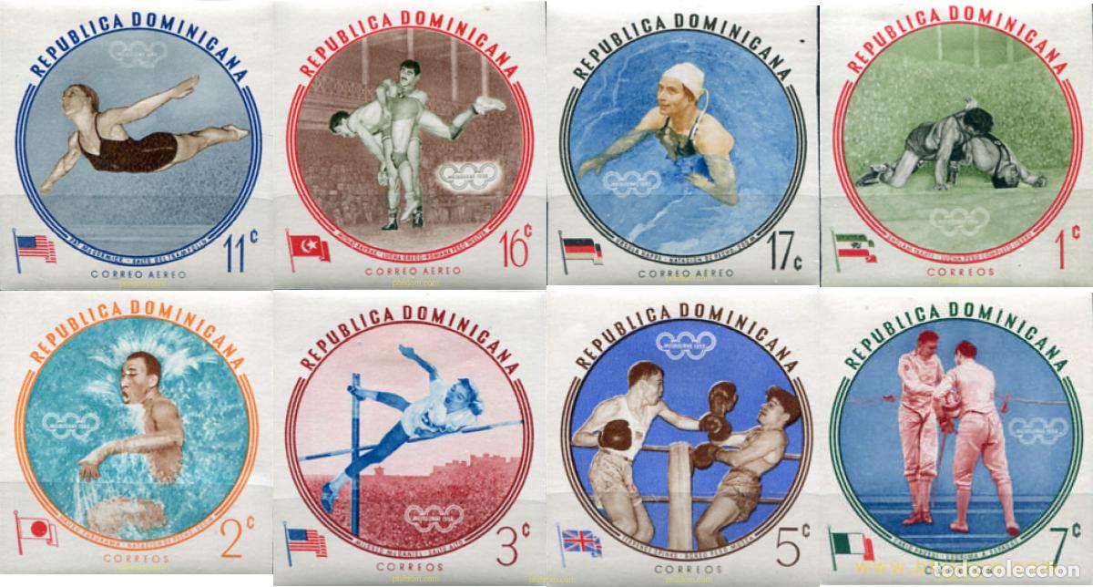 Sellos: 13598 MNH DOMINICANA 1960 17 JUEGOS OLIMPICOS VERANO ROMA 1960