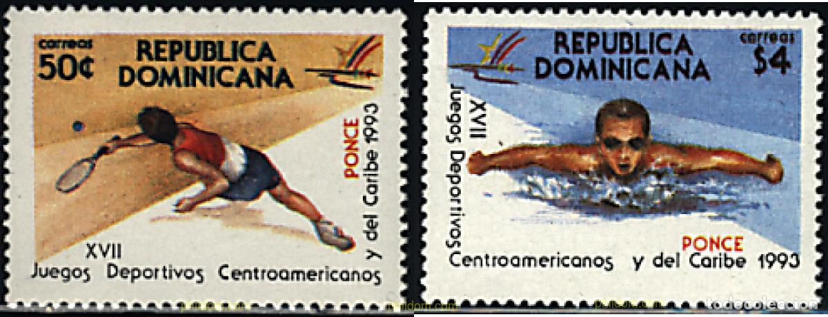 Sellos: 41662 MNH DOMINICANA 1993 17 JUEGOS DEPORTIVOS DE AMERICA CENTRAL Y DEL CARIBE.