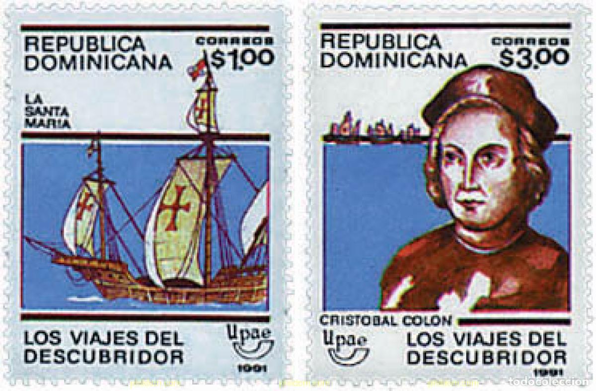 Sellos: 30966 MNH DOMINICANA 1991 AMERICA-UPAEP 1991 - VIAJES DEL DESCUBRIMIENTO