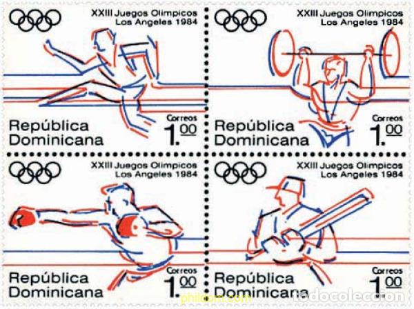 Selos: 133061 MNH DOMINICANA 1984 23 JUEGOS OLIMPICOS VERANO LOS ANGELES 1984
