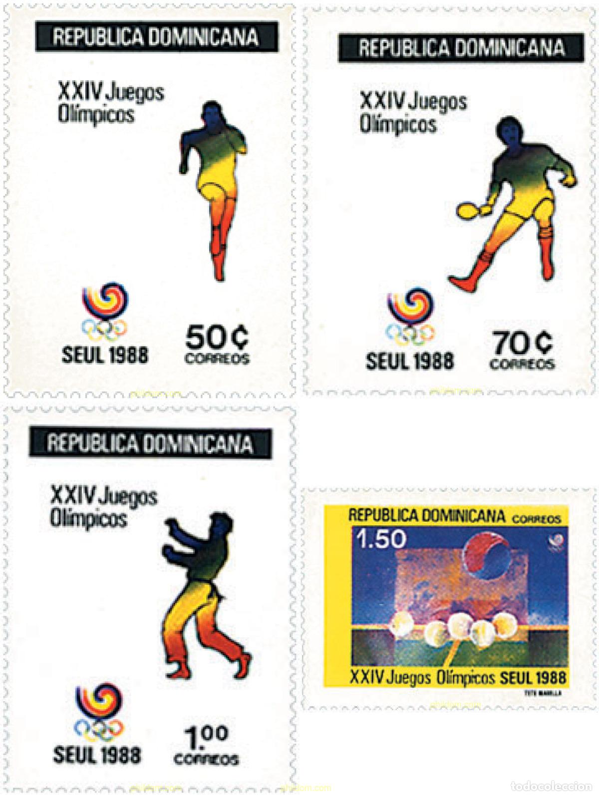 Selos: 26879 MNH DOMINICANA 1988 24 JUEGOS OLIMPICOS VERANO SEUL 1988
